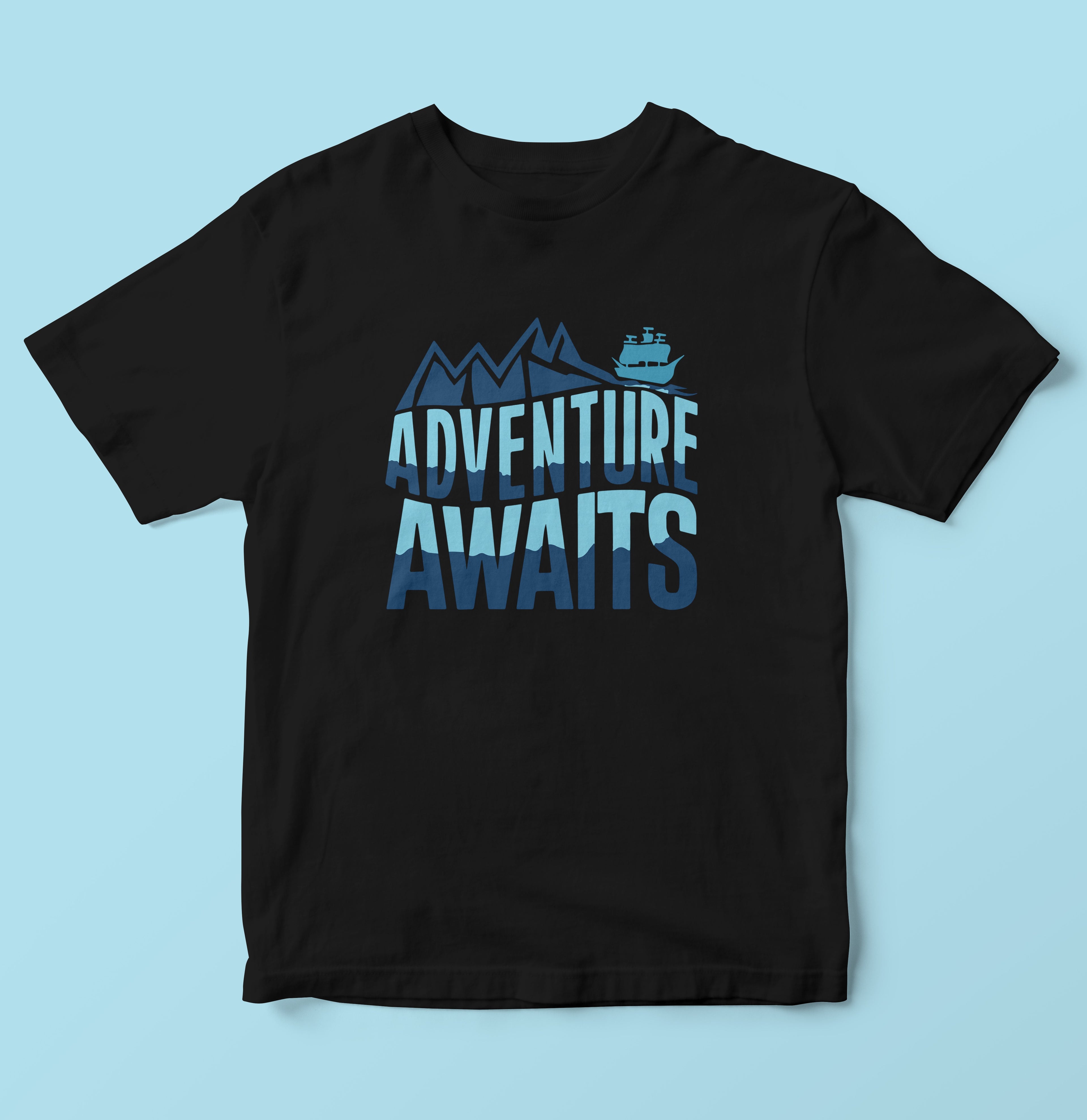Adventure Awaits Travel & Nature Infographic Tee
