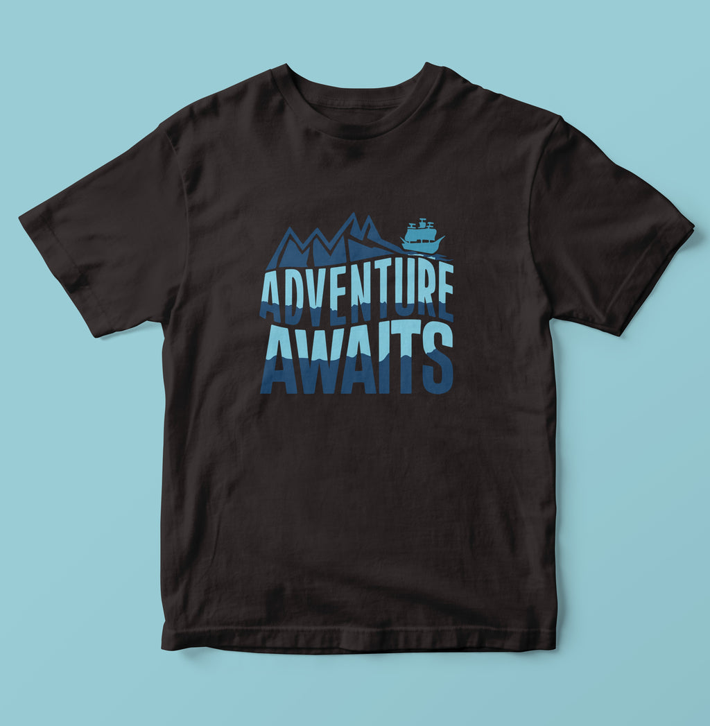 Adventure Awaits Travel & Nature Infographic Tee