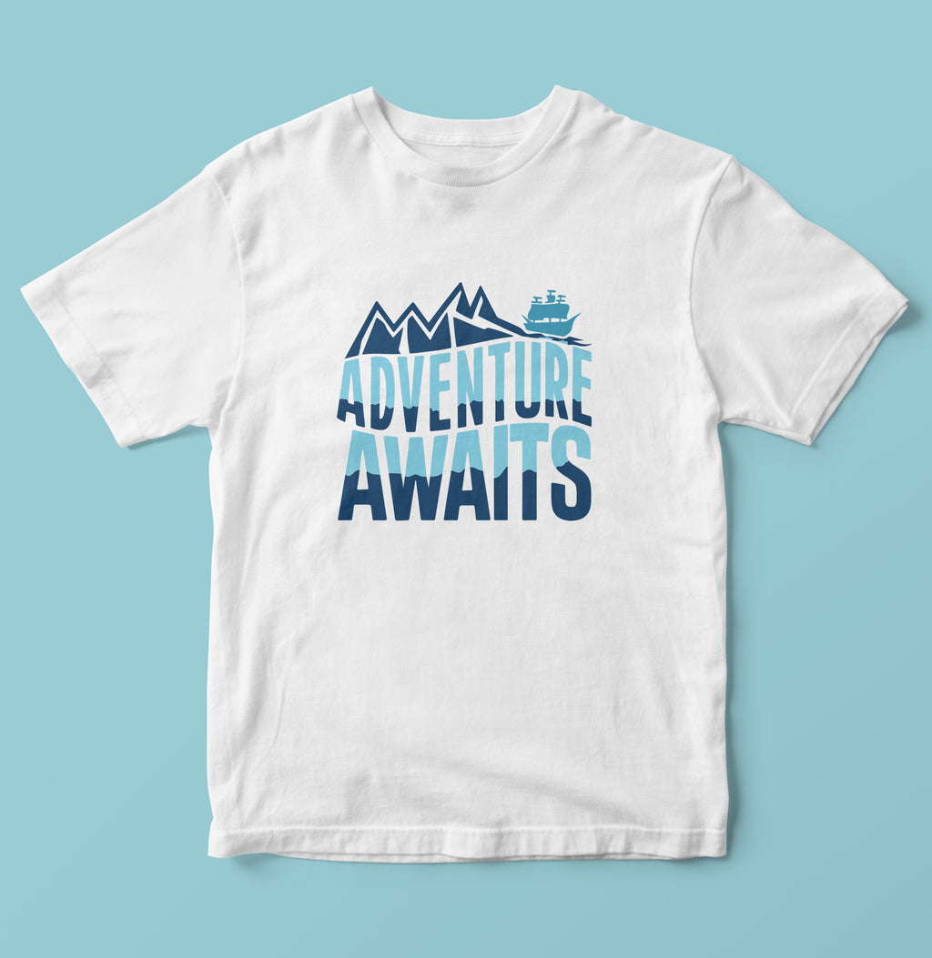 Adventure Awaits Travel & Nature Infographic Tee
