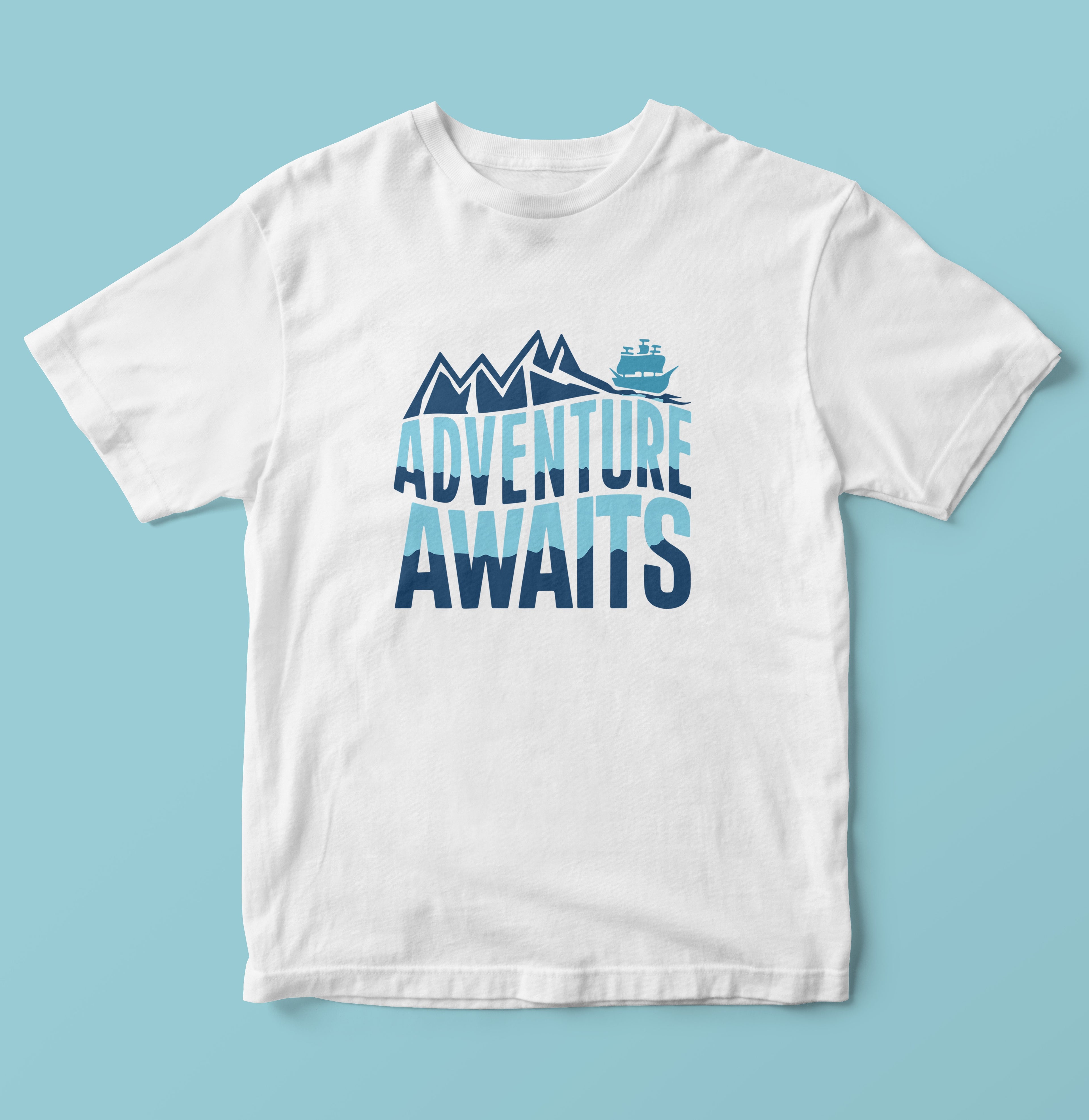 Adventure Awaits Travel & Nature Infographic Tee
