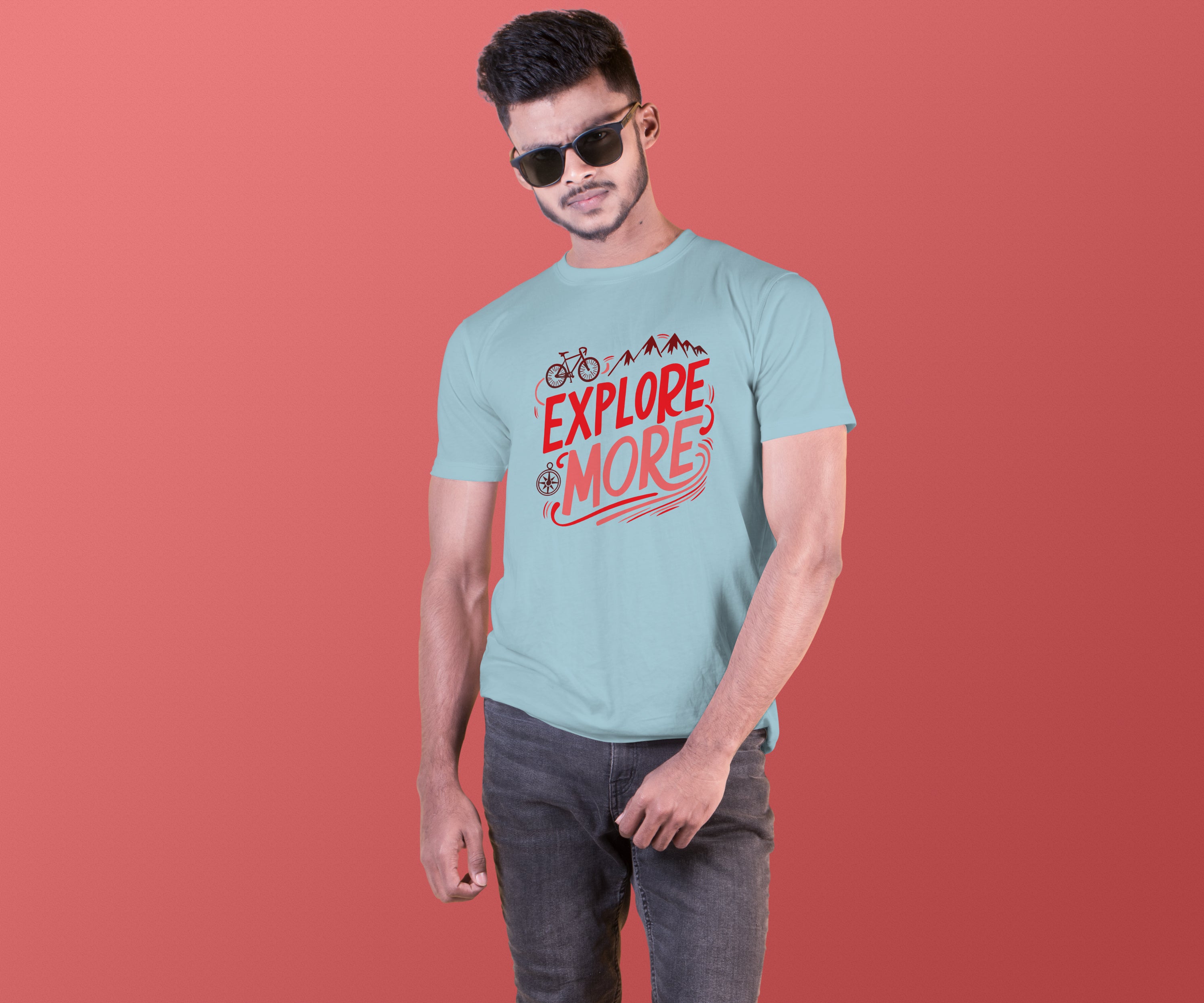 Explore More Cycling & Mountains Adventure Tee