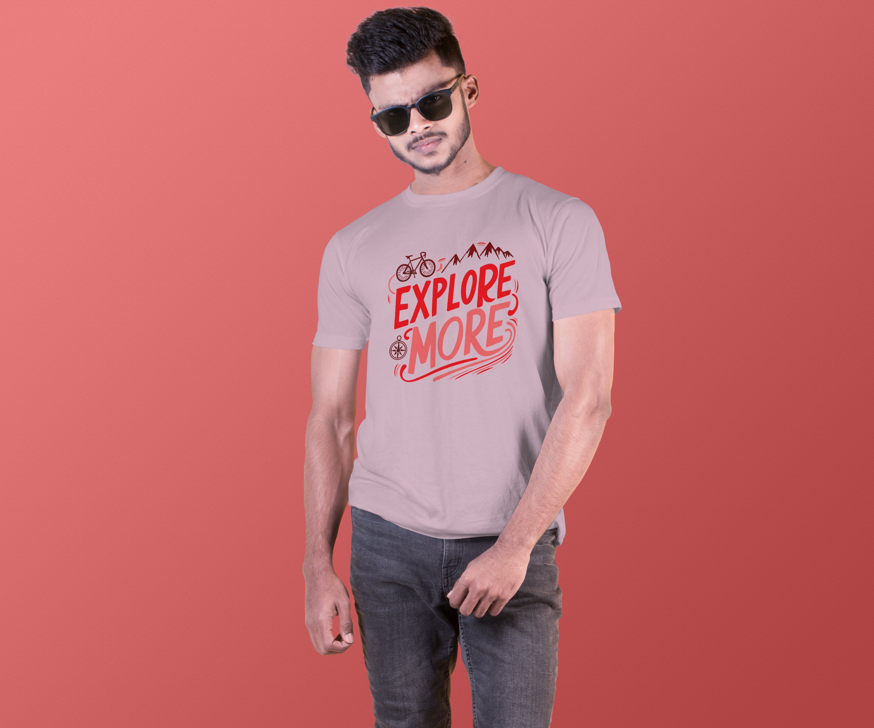 Explore More Cycling & Mountains Adventure Tee