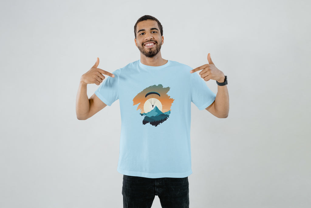 Brushstroke Paragliding Art T-Shirt