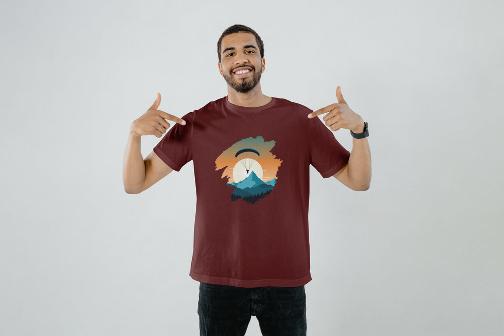 Brushstroke Paragliding Art T-Shirt