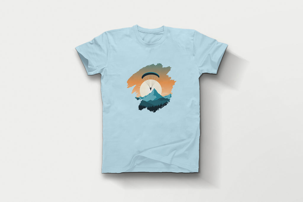 Brushstroke Paragliding Art T-Shirt