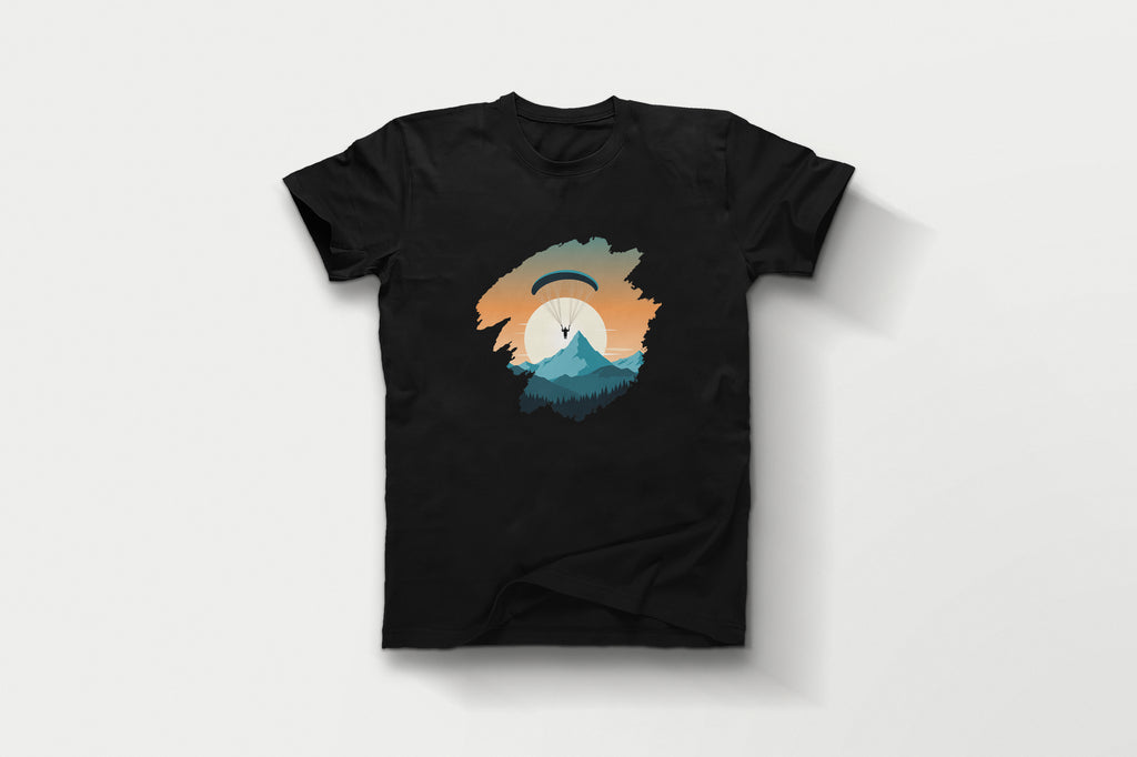 Brushstroke Paragliding Art T-Shirt
