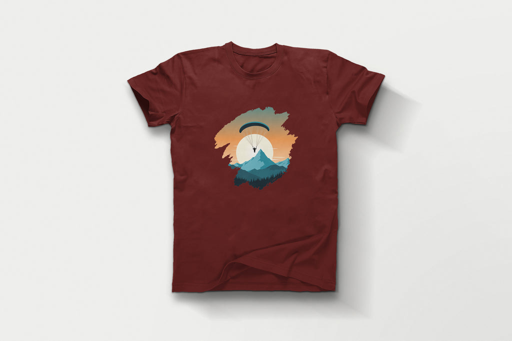 Brushstroke Paragliding Art T-Shirt