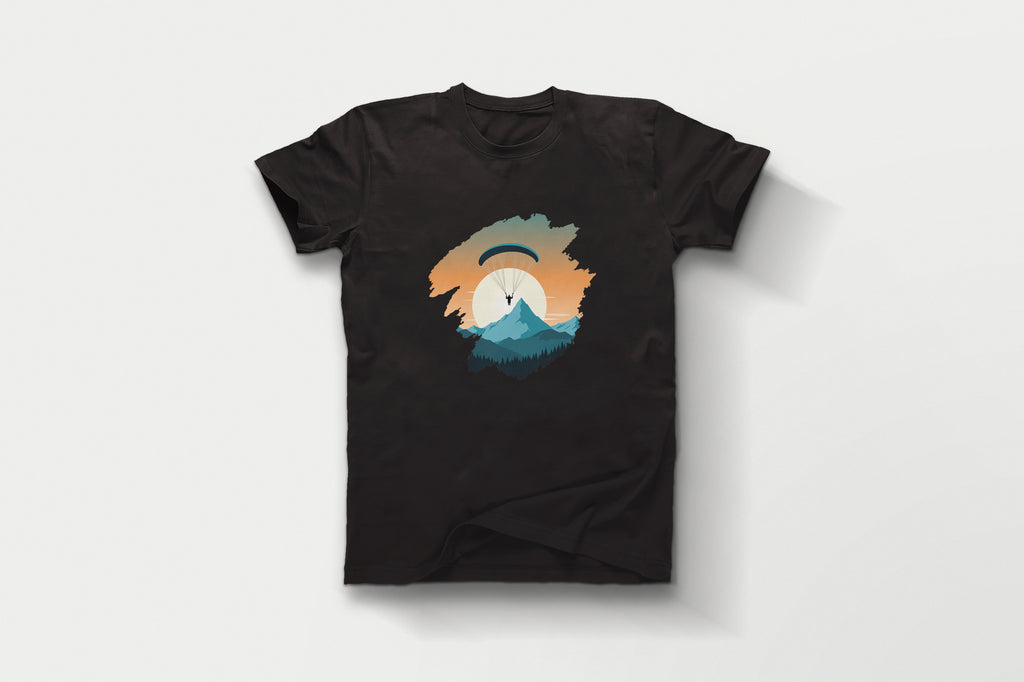 Brushstroke Paragliding Art T-Shirt