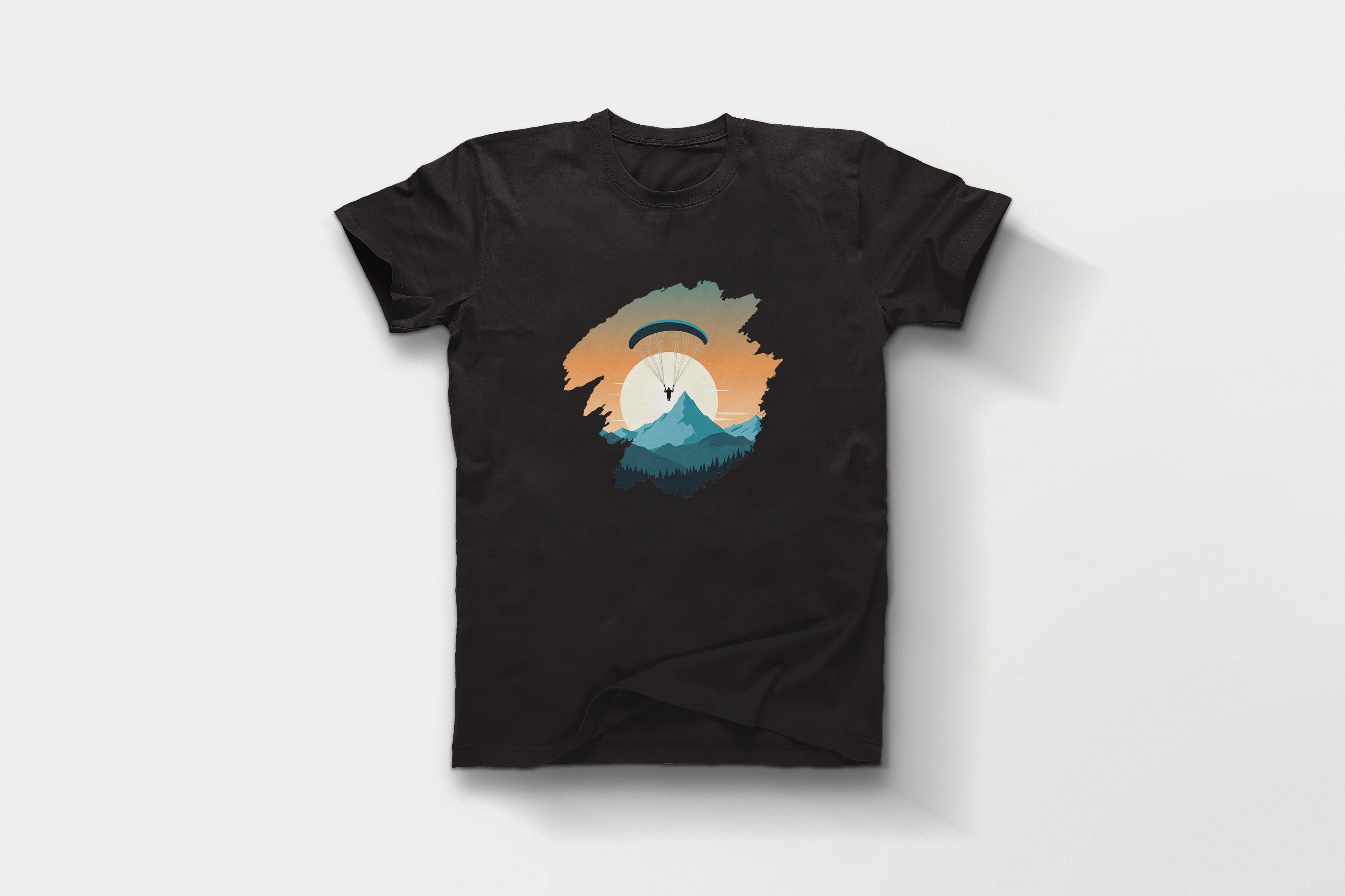 Brushstroke Paragliding Art T-Shirt