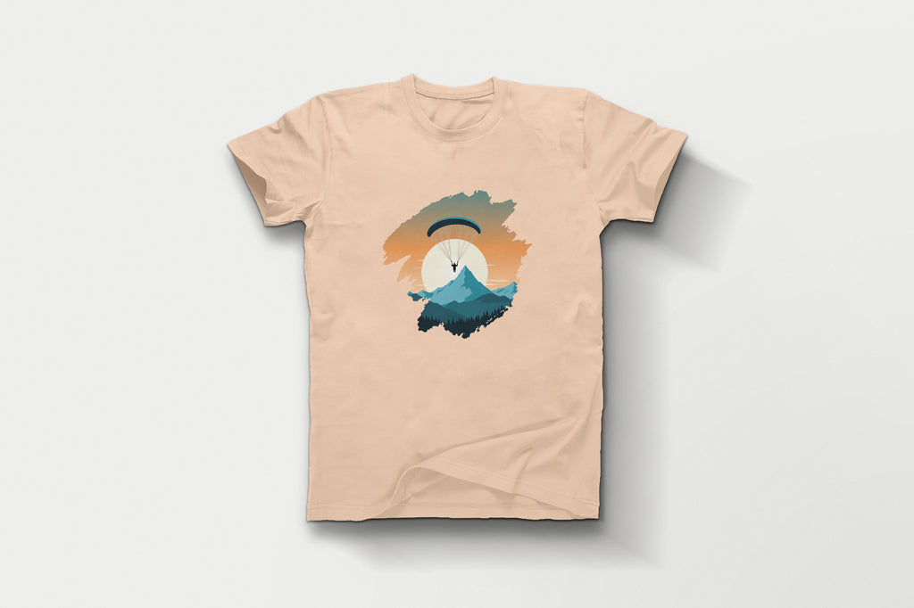 Brushstroke Paragliding Art T-Shirt