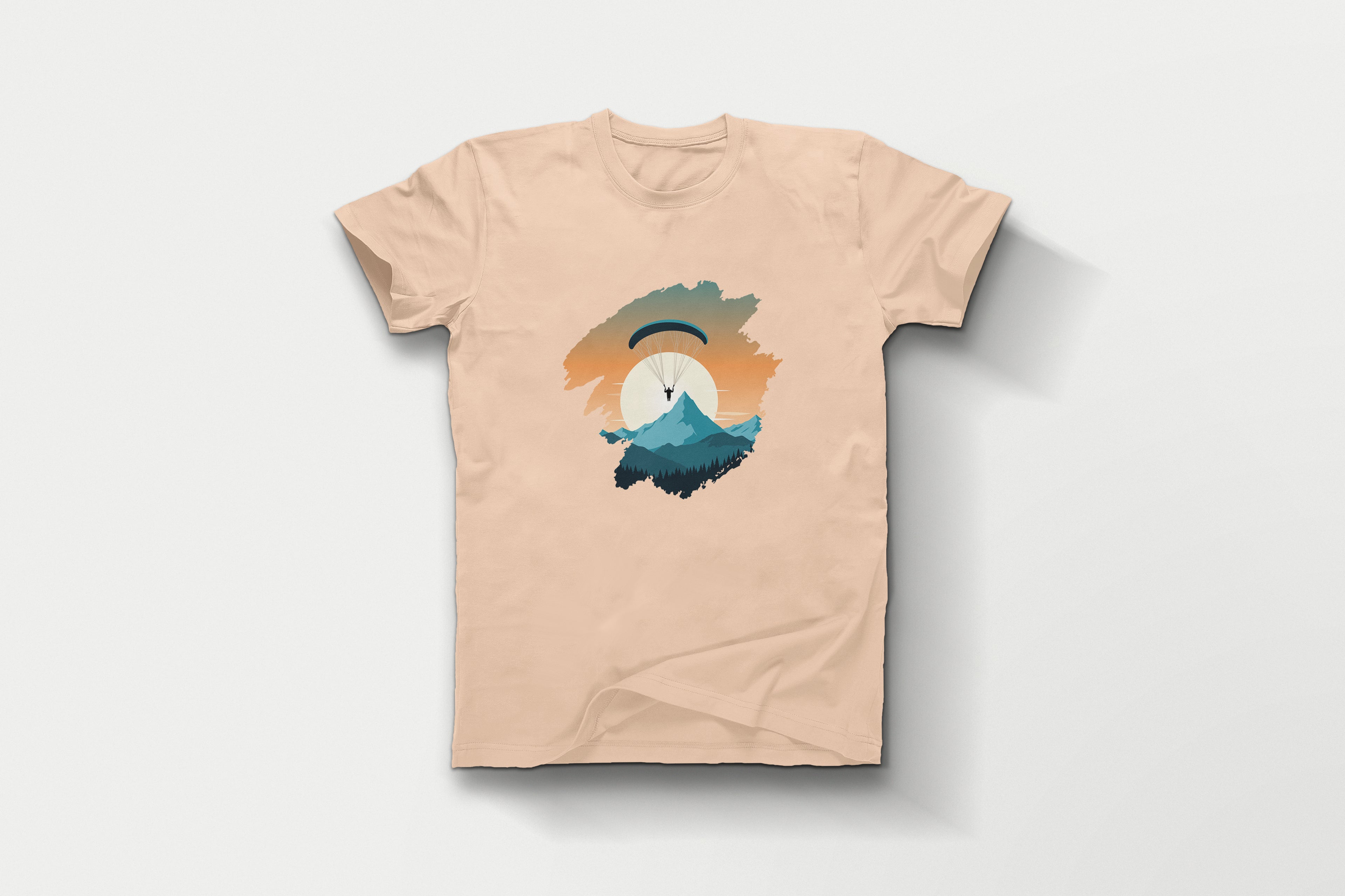 Brushstroke Paragliding Art T-Shirt