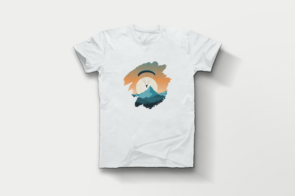 Brushstroke Paragliding Art T-Shirt