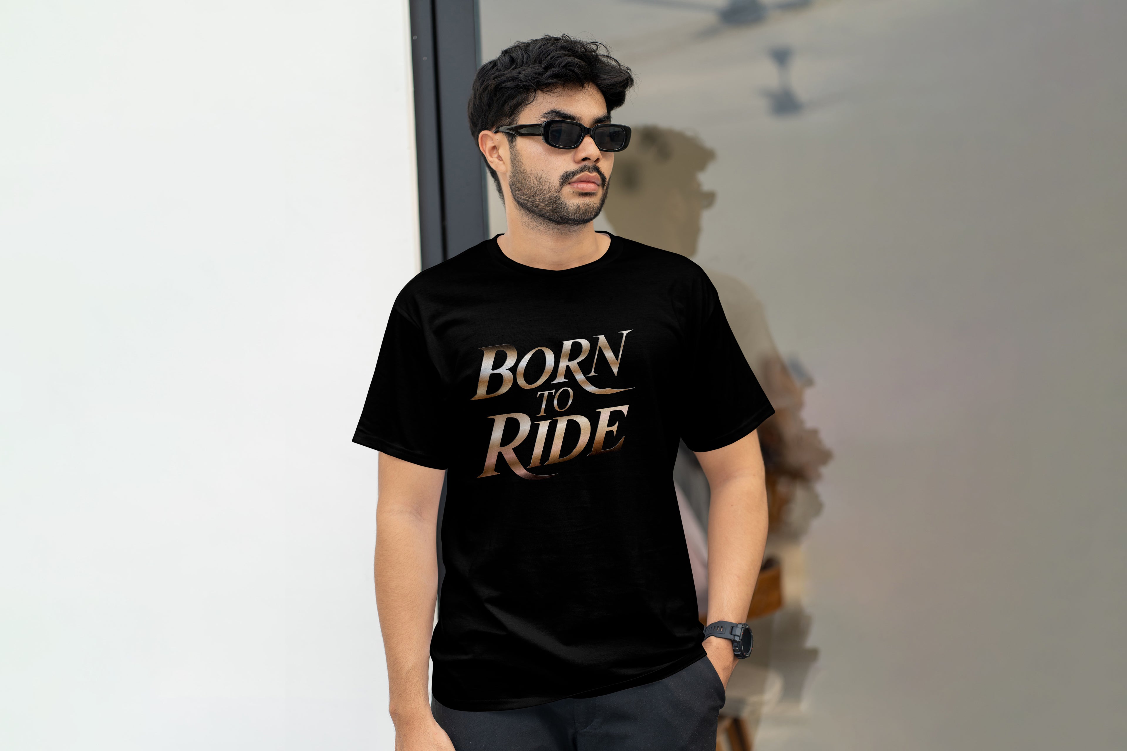 Born To Ride Luxury Typography Shirt