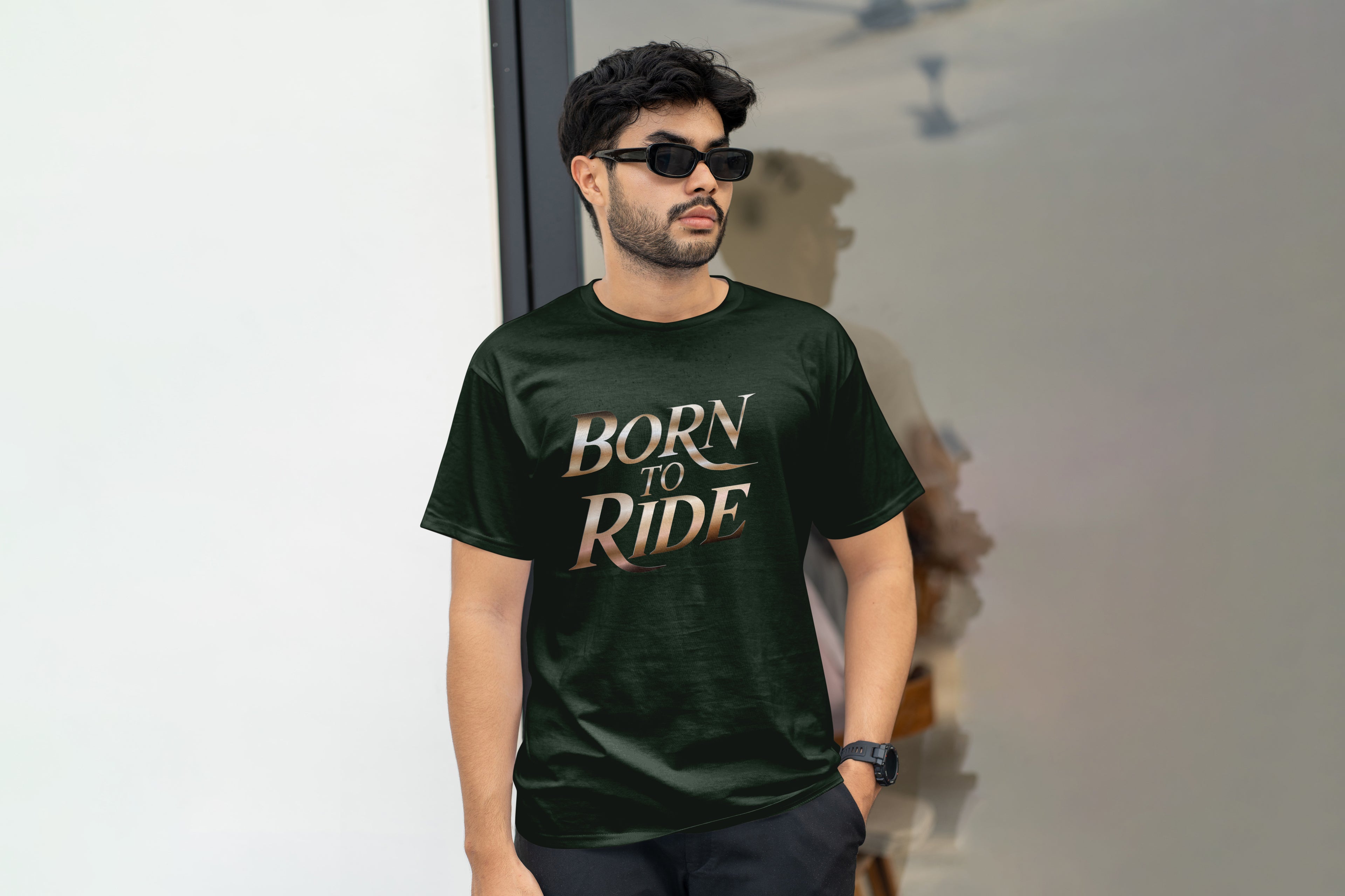 Born To Ride Luxury Typography Shirt