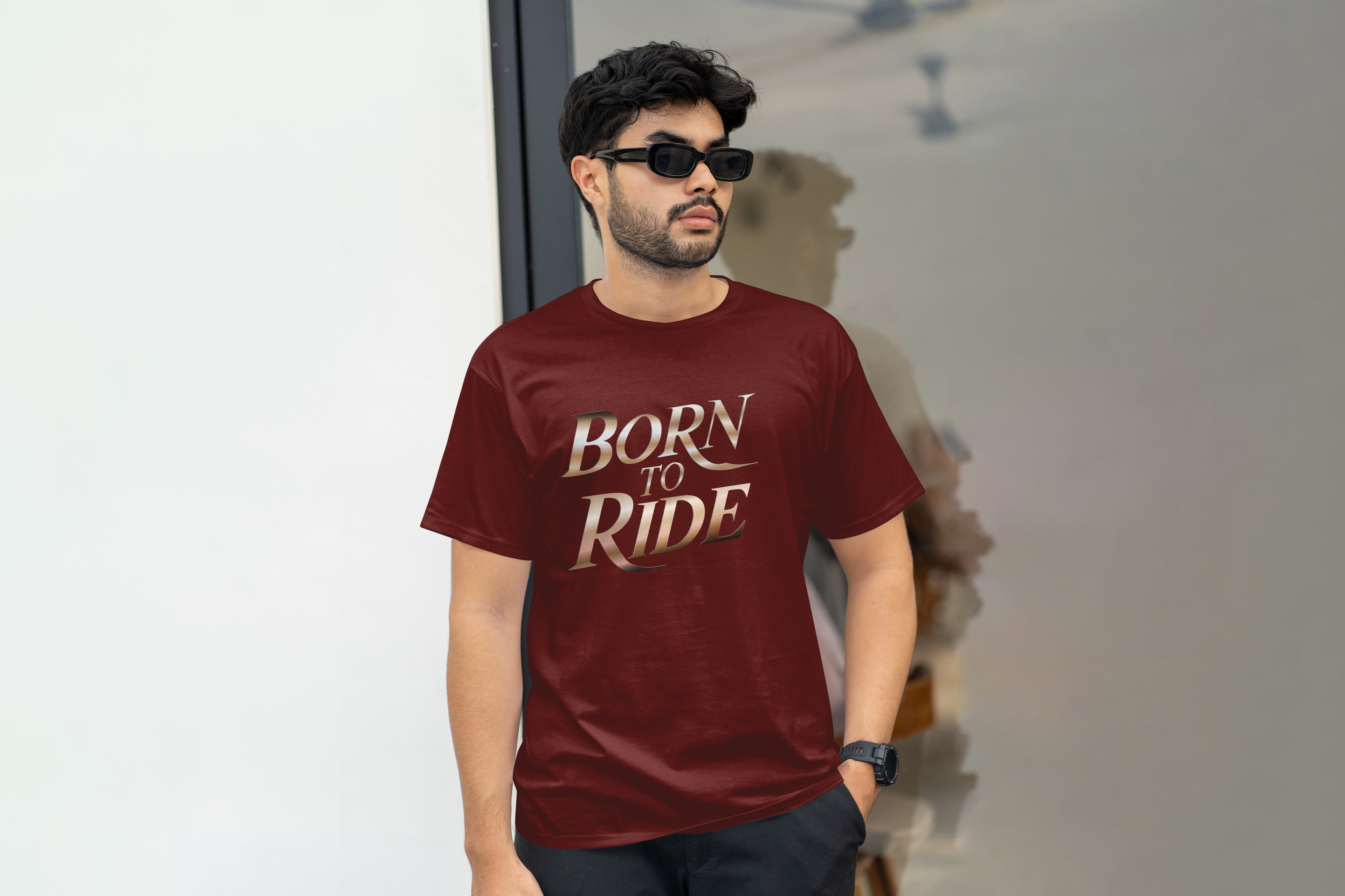 Born To Ride Luxury Typography Shirt