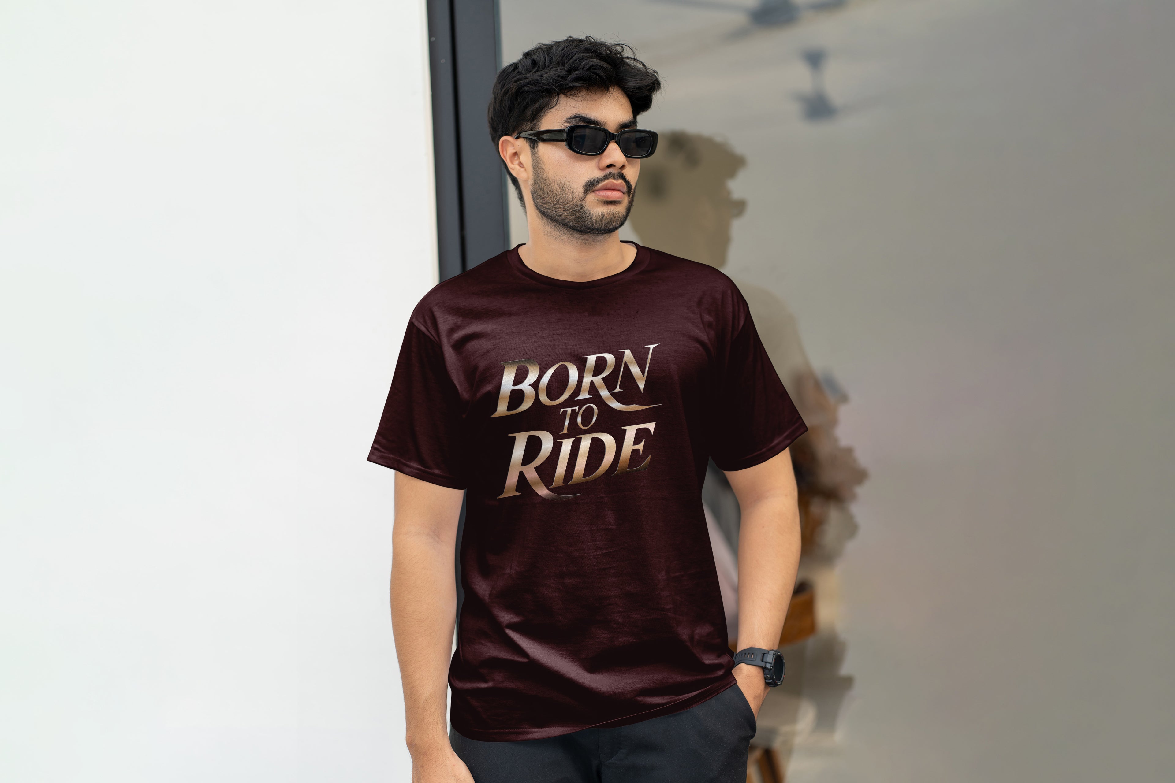 Born To Ride Luxury Typography Shirt