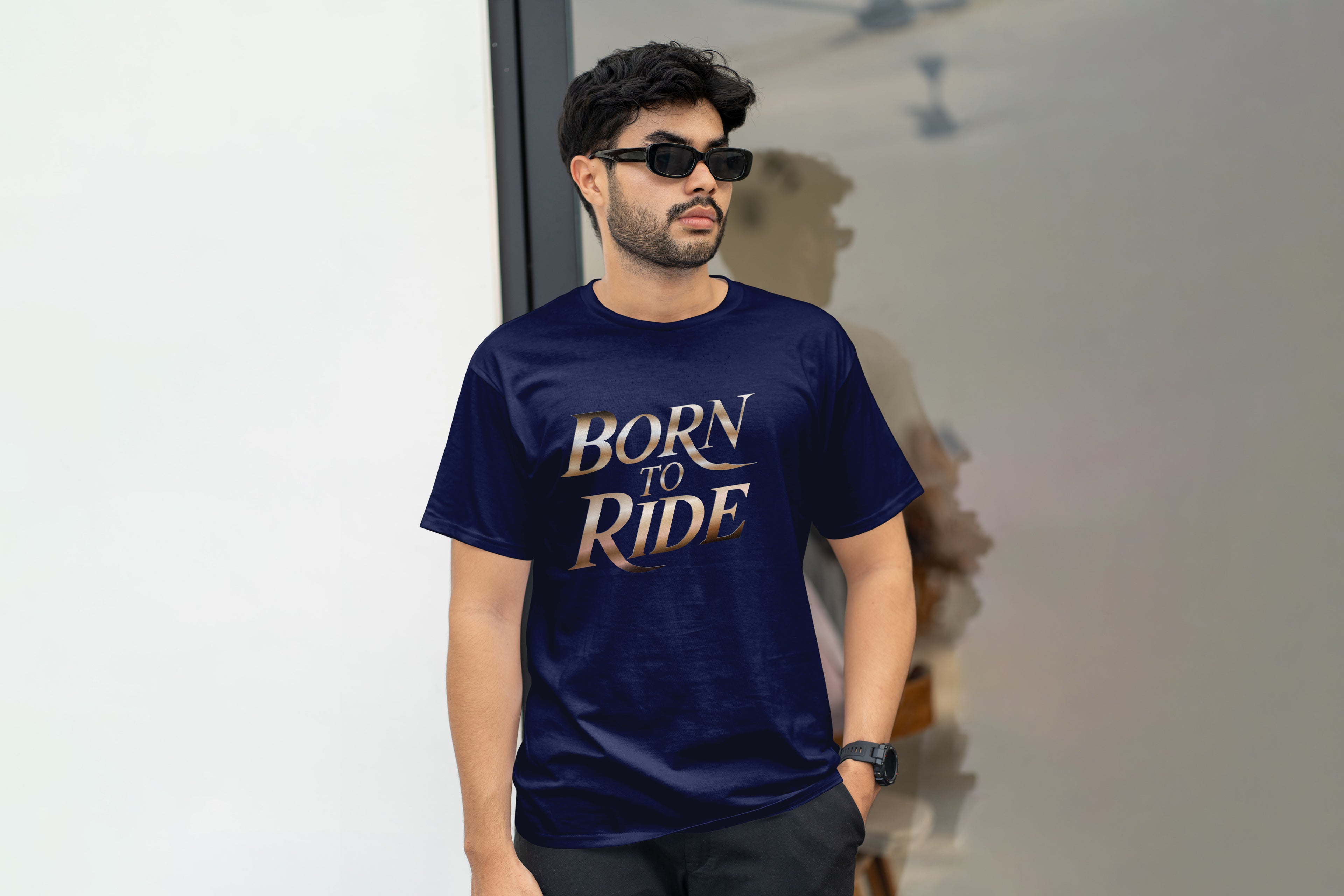 Born To Ride Luxury Typography Shirt