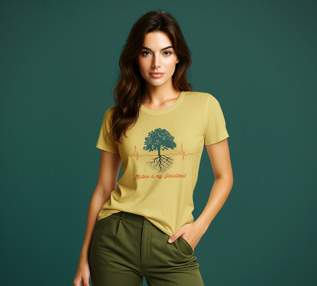 Eco Heartbeat Nature Lover Graphic Tee