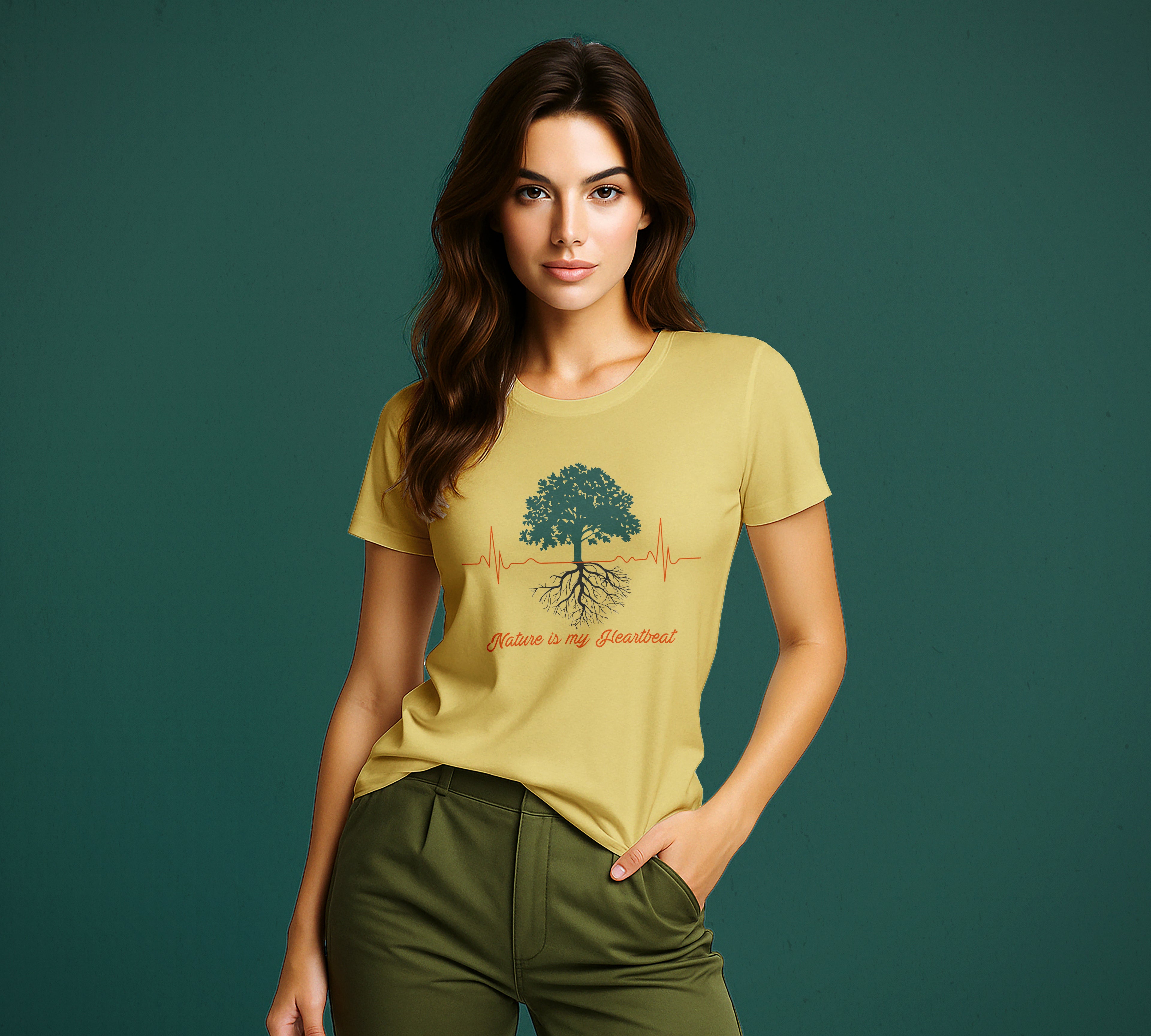 Eco Heartbeat Nature Lover Graphic Tee
