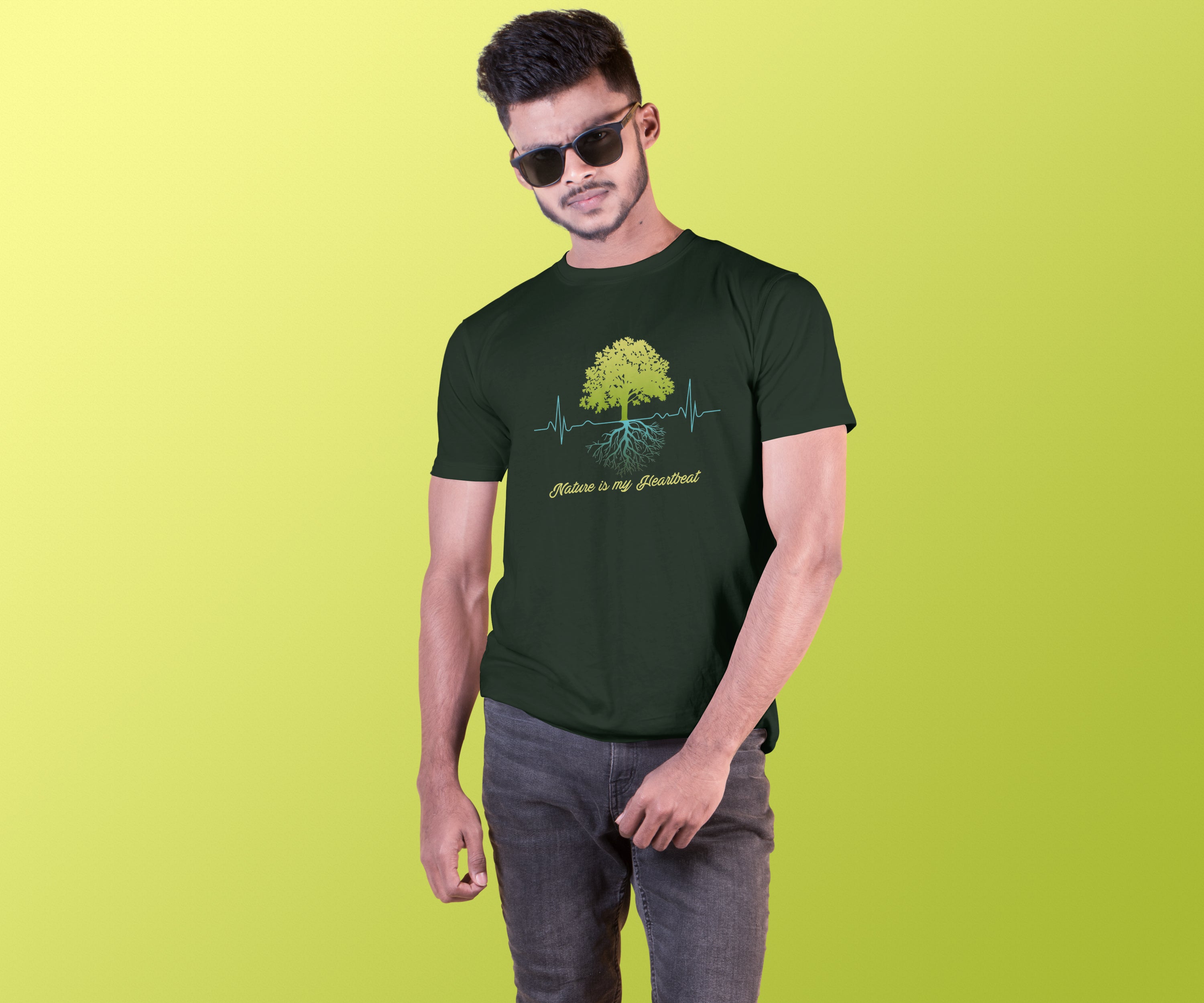 Eco Heartbeat Nature Lover Graphic Tee