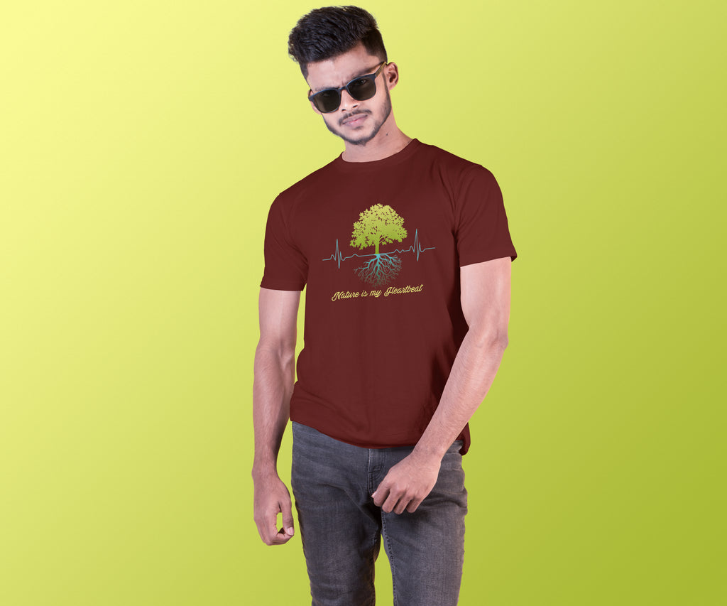 Eco Heartbeat Nature Lover Graphic Tee