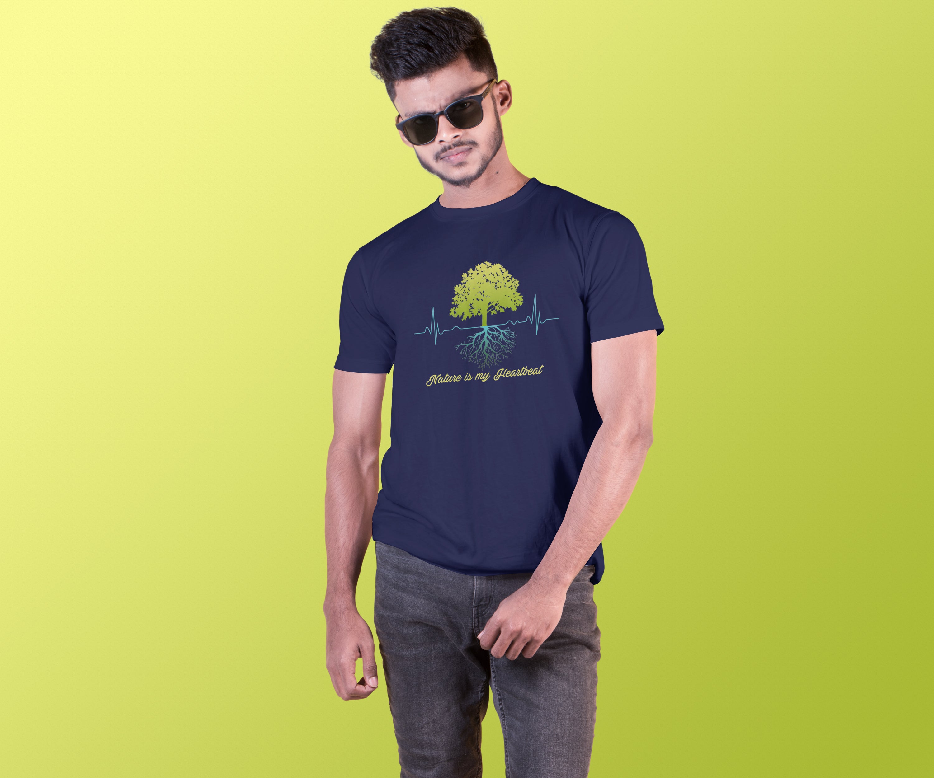Eco Heartbeat Nature Lover Graphic Tee